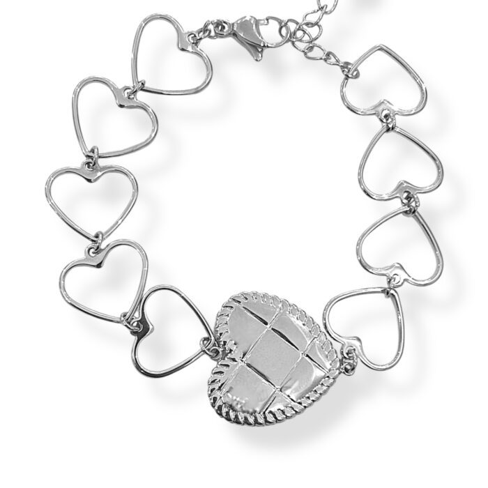 SILVER HEARTS BRACELET