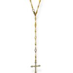 SPARKLE CROSS TIE CHAIN NECKLACE