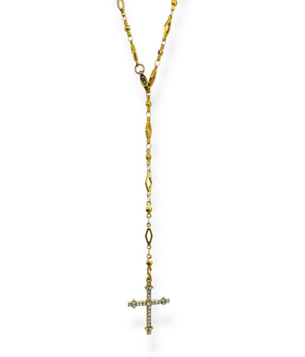 SPARKLE CROSS TIE CHAIN NECKLACE - Image 1