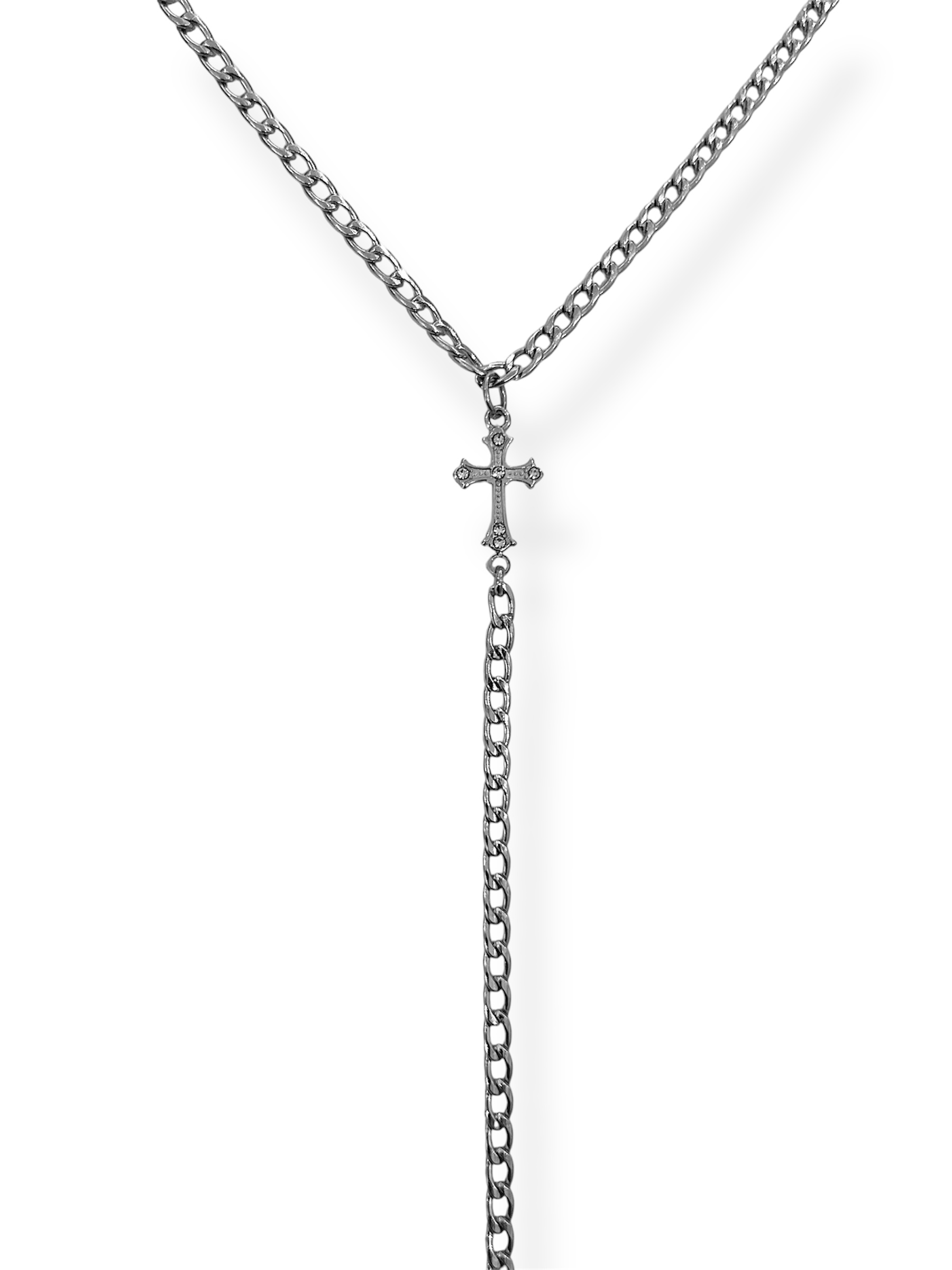 Photoroom_20250923_155729 CLASSIC CROSS TIE SILVER CHAIN - Image 1