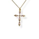 ALLION PINKY CROSS NECKLACE