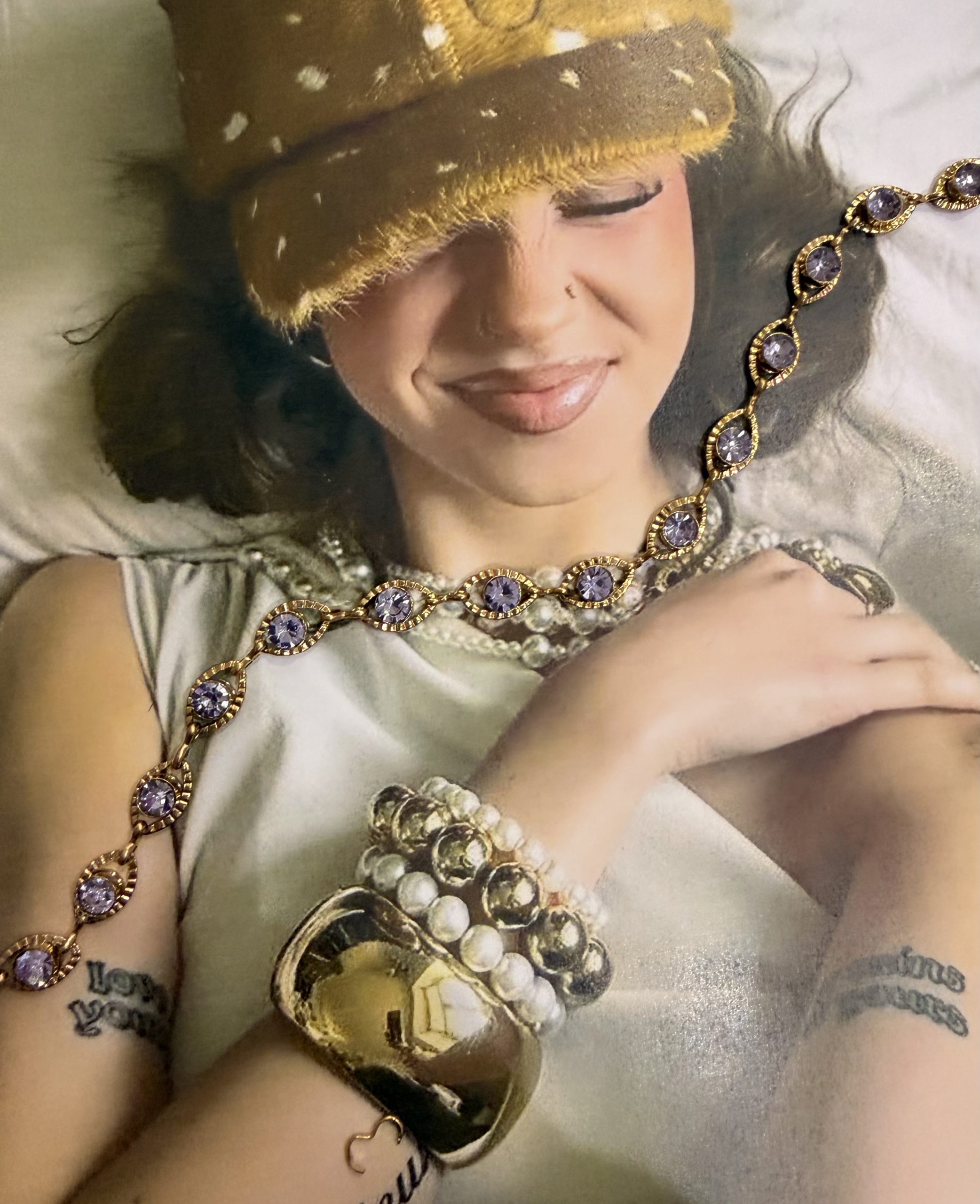 IMG_5734 CRYSTALYN EYE LILA CHOKER NECKLACE - Image 1