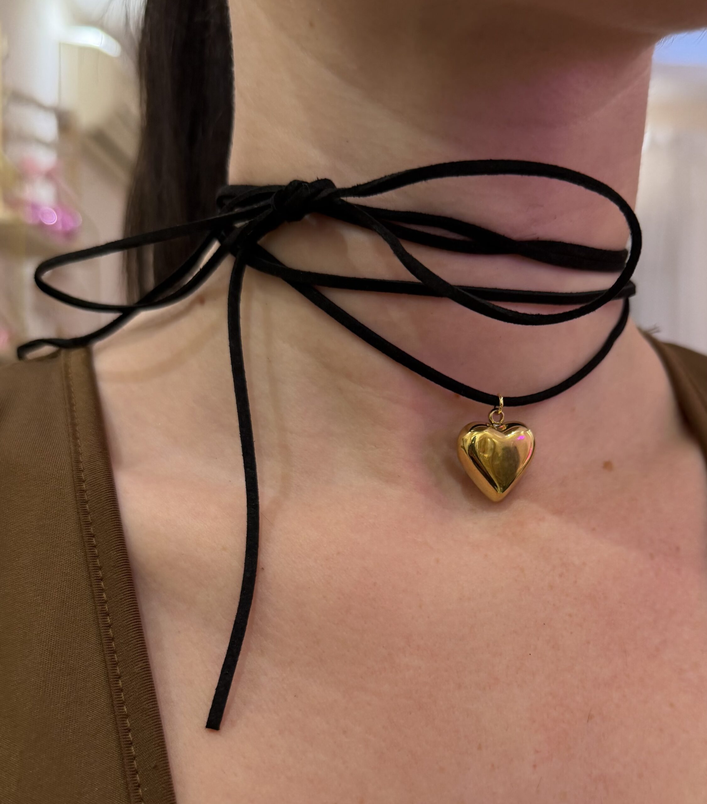 IMG_8838 BLACK HEART CHOKER - Image 1