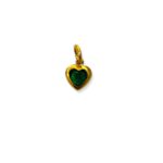 GREEN HEART CHARM 1CM