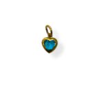 LIGHT BLUE HEART CHARM 1CM