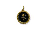 BLACK ROSE CHARM 2CM