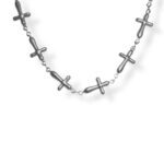 BUBBLE CROSSES NECKLACE
