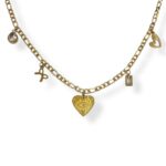 EYE HEART GOLD CHARM NECKLACE