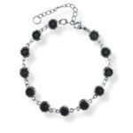 SILVER YIAMI BLACK BRACELET