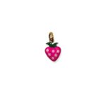 PINK STRAWBERRY CHARM 1CM