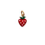 RED STRAWBERRY CHARM 1CM