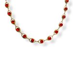 CRYSTALYN EYE RED CHOKER NECKLACE