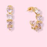 AMELLY HEARTS HOOPS  EARRINGS