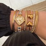 GIRLY GOLD HEARTS WATCH