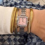 SILVER AURA PINK WATCH