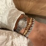 SILVER & WHITE VIOLET WATCH