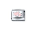 PINK HEARTS ITALIAN CHARM