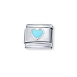 BABE BLUE HEART ITALIAN CHARM