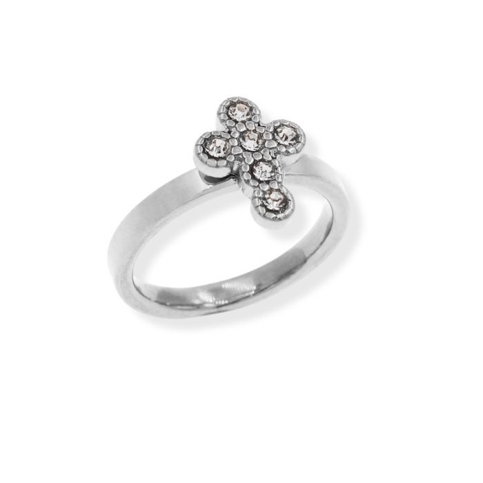 MELL SPARKL CROSS RING