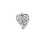 SILVER HEARTY CHARM 4CM