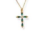 ALLION GREEN CROSS NECKLACE