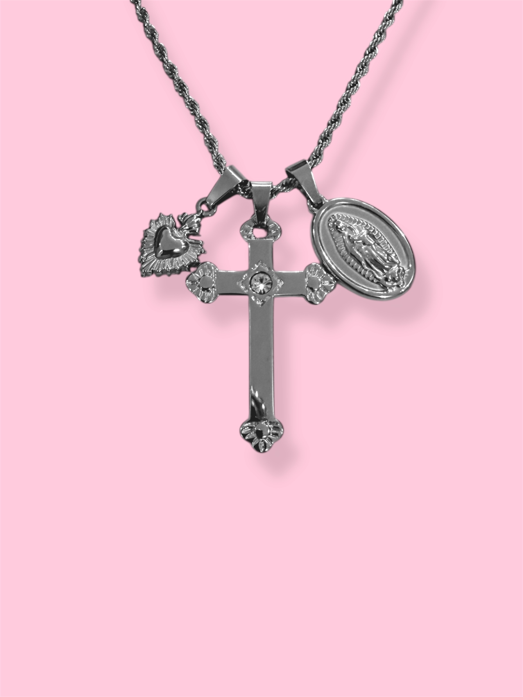 Photoroom_20251222_235626 CROOSE SILVER CHARMY NECKLACE - Image 1