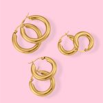 SET HOOPS GOLD EARRINGS