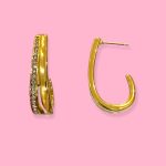 OETANSY SPARKLE HOOPS EARRINGS