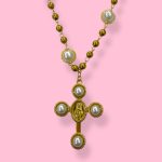 EROS PEARL CROSS NECKLACE