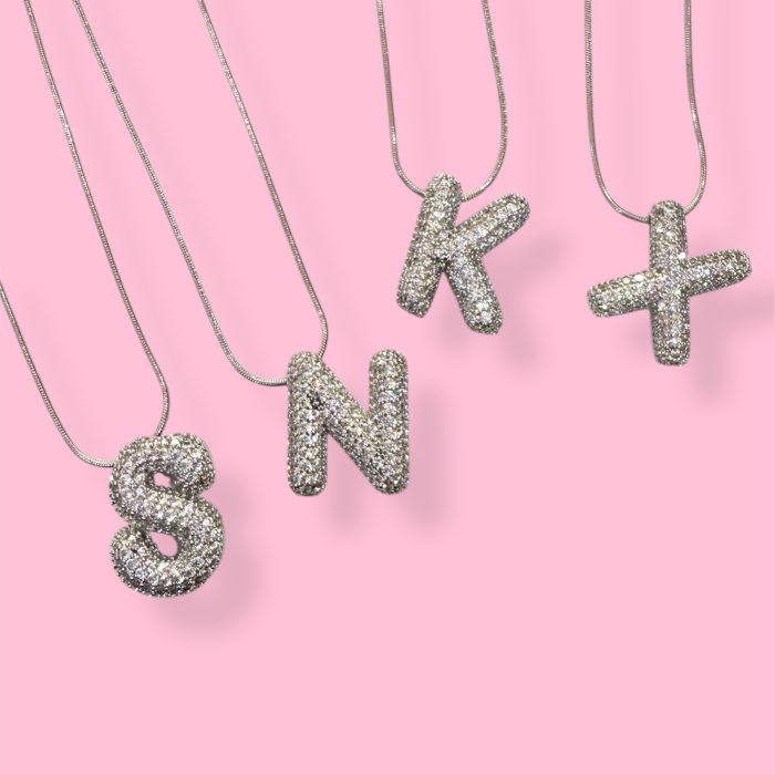 MONOGRAM SILVER NECKLACE