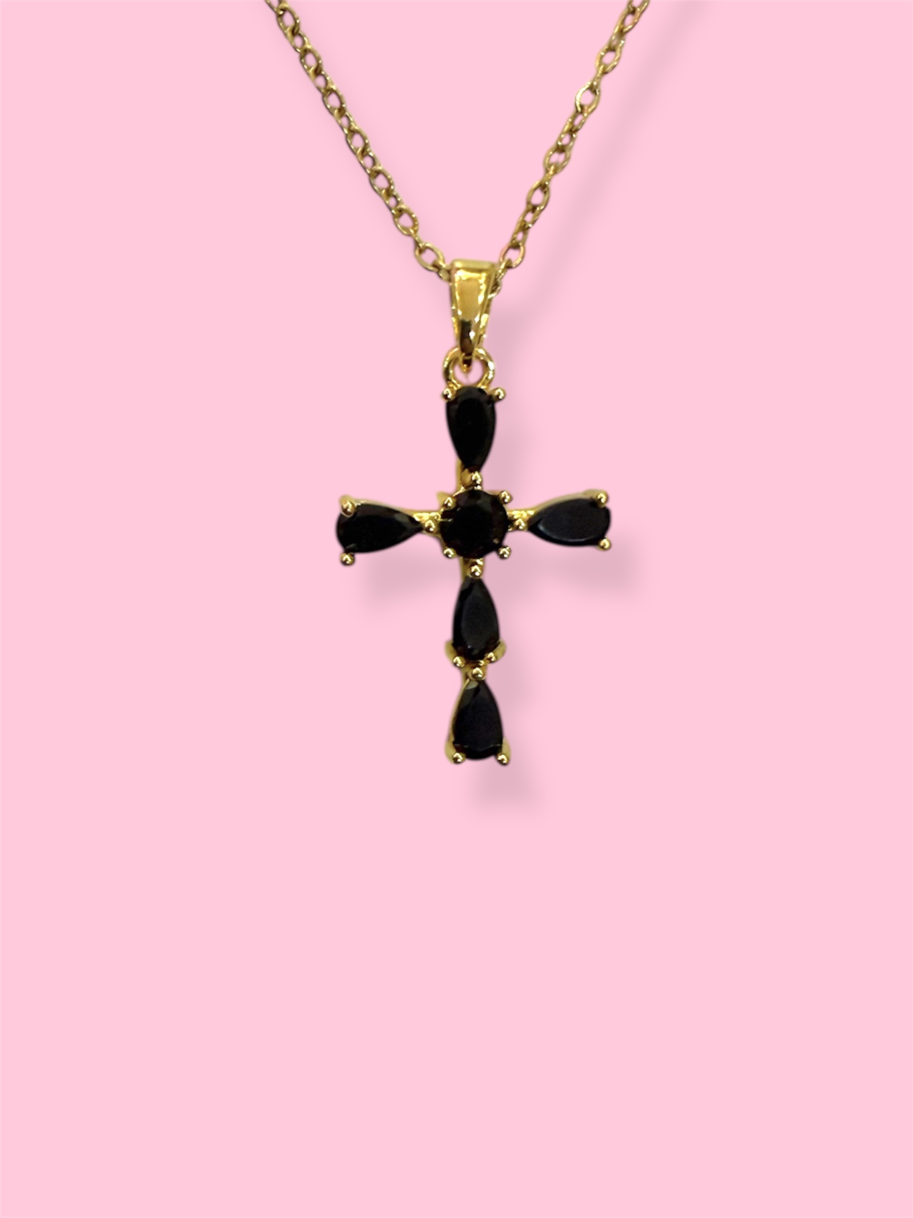 Photoroom_20251229_222135 BLACKY MINI CROSS NECKLACE - Image 1