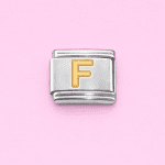 F SILVER ITALIAN CHARM