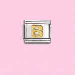 B SILVER ITALIAN CHARM