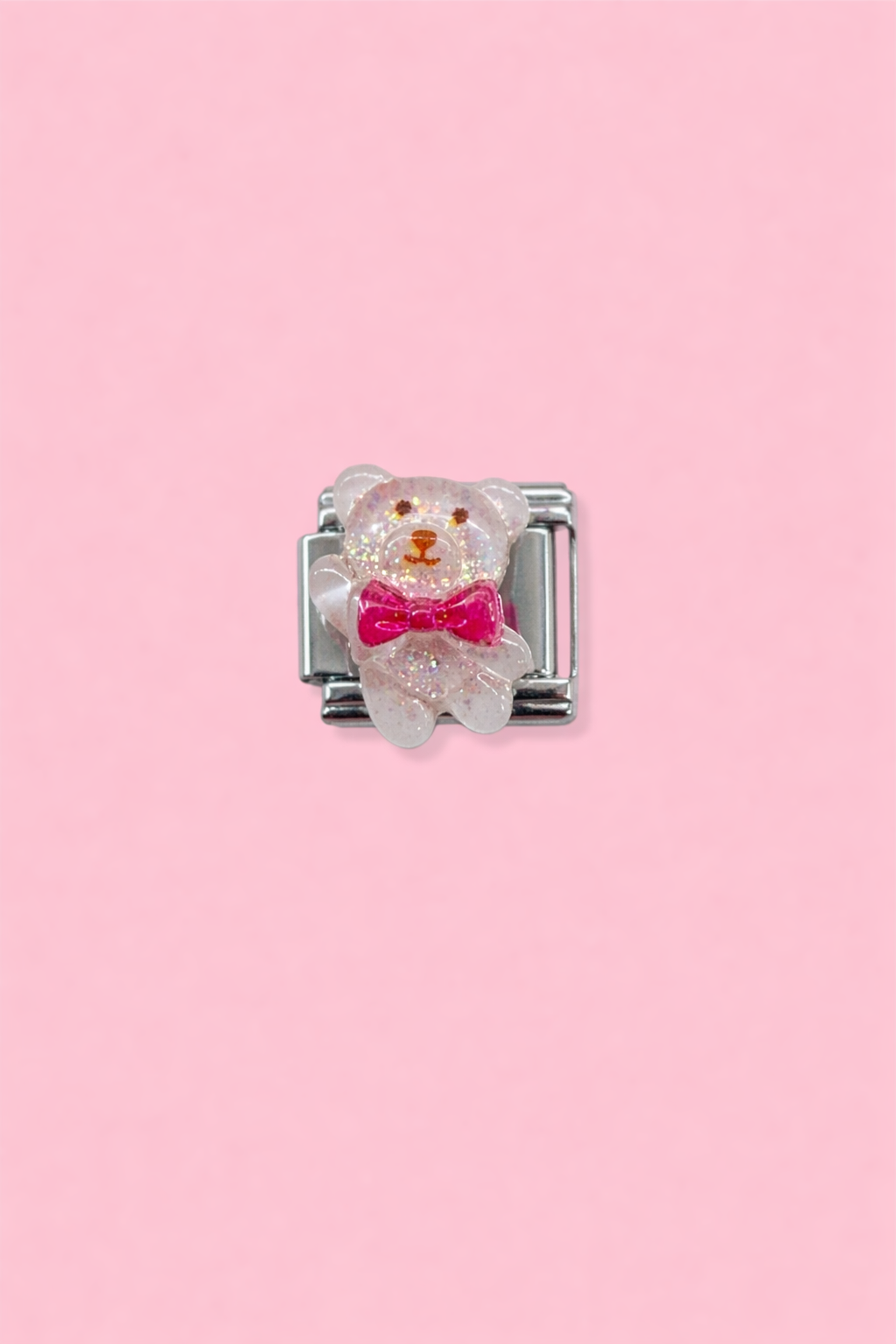 CD13DCE2-5267-4FF0-B498-C4891E03B48C PINK BEAR ITALIAN CHARM - Image 1