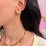 BELL HEART MINI HOOPS EARRINGS