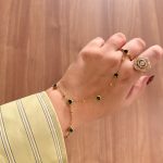 GREEN HEARTS RING BRACELET