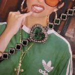 GREEN SPARKLING HEART WATCH