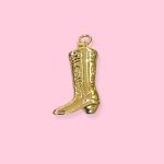 COWBOY BOOT GOLD CHARM 2,8CM