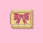 PINK BOW ITALIAN CHARM