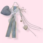 DENIM HEART BAG CHARM ΜΠΡΕΛΟΚ