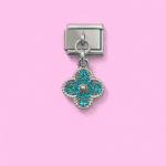 SPARKLE BLUR&SILVER CROSS ITALIAN CHARM