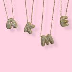 MINI GOLD MONOGRAM NECKLACE